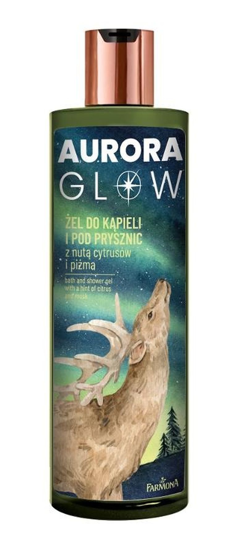 Farmona, Aurora glow, żel do kąpieli i pod prysznic z nutą cytrusów i piżma, 400 ml