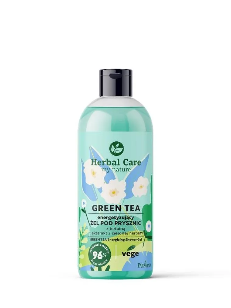 Farmona, Herbal Care, energetyzujący żel pod prysznic z betainą, green tea, 500 ml