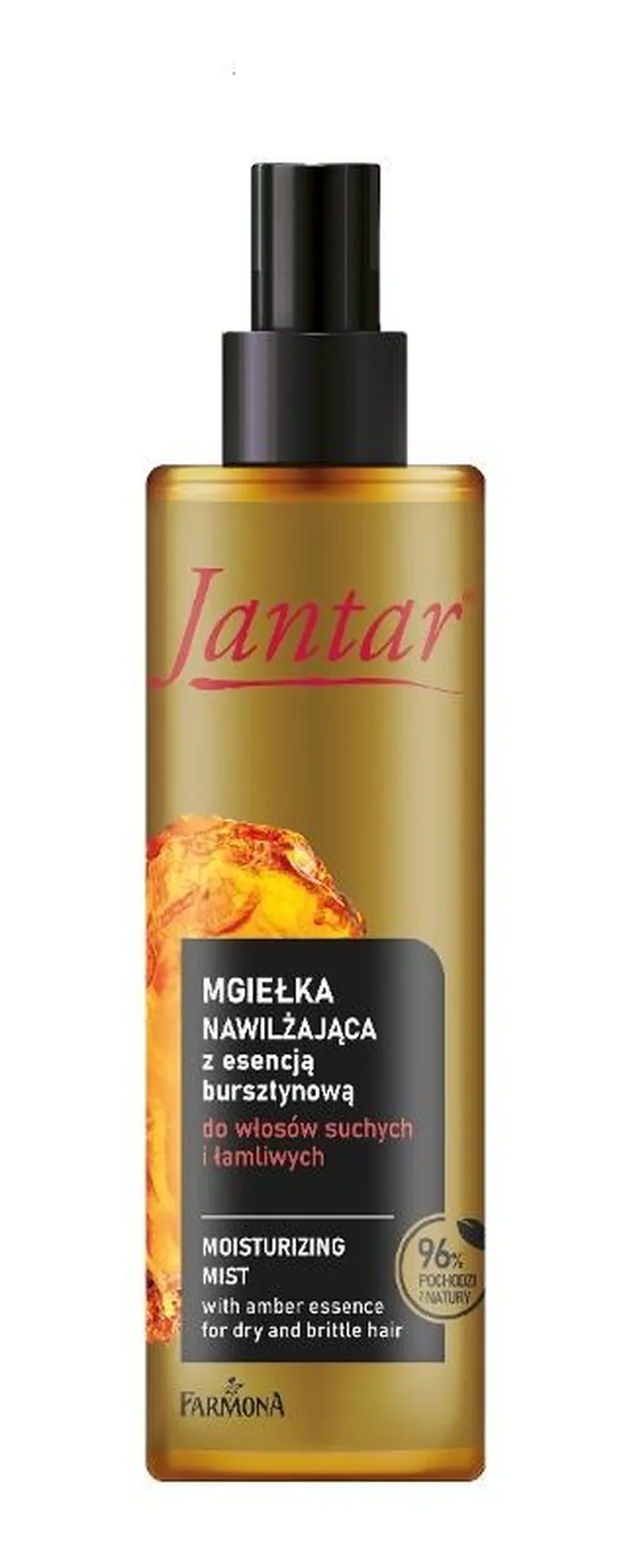 Farmona, Jantar, mgiełka nawilżająca z esencją bursztynową do włosów suchych i łamliwych, 200 ml