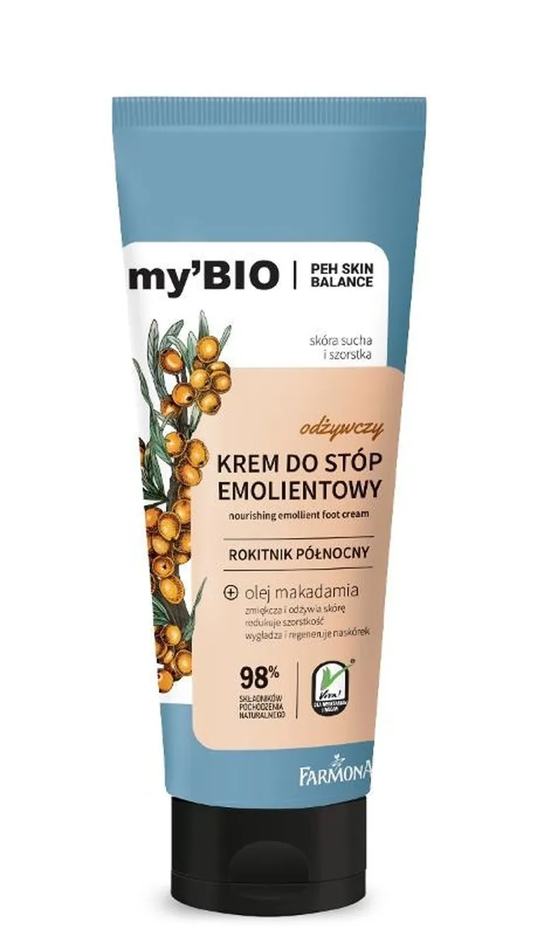 Farmona, my`Bio, odżywczy krem emolientowy do stóp, rokitnik północny, 100 ml