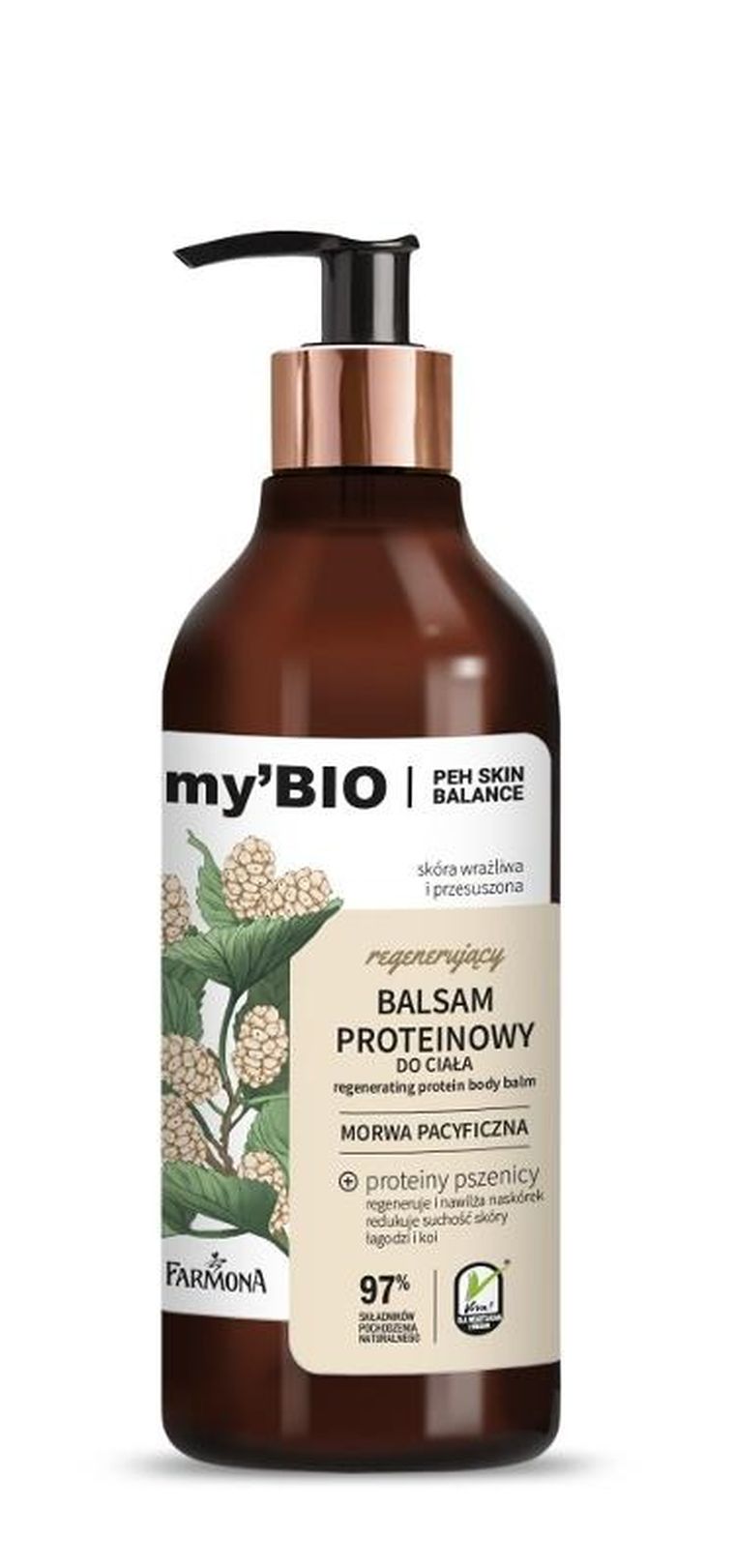 Farmona, my`Bio, regenerujący balsam proteinowy do ciała, morwa pacyficzna, 400 ml