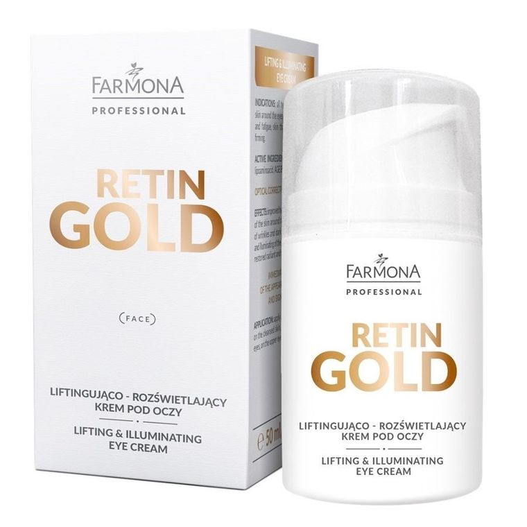 Farmona Professional, Retin Gold, liftingująco-rozświetlający krem pod oczy, 50 ml