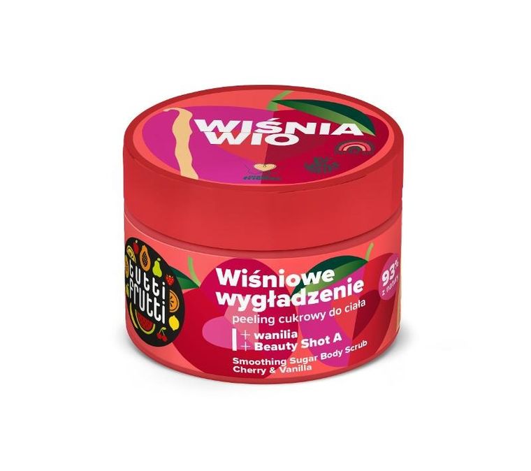 Farmona, Tutti Frutti, wiśniowe wygładzenie, peeling cukrowy do ciała, wiśnia & wanilia, 300g