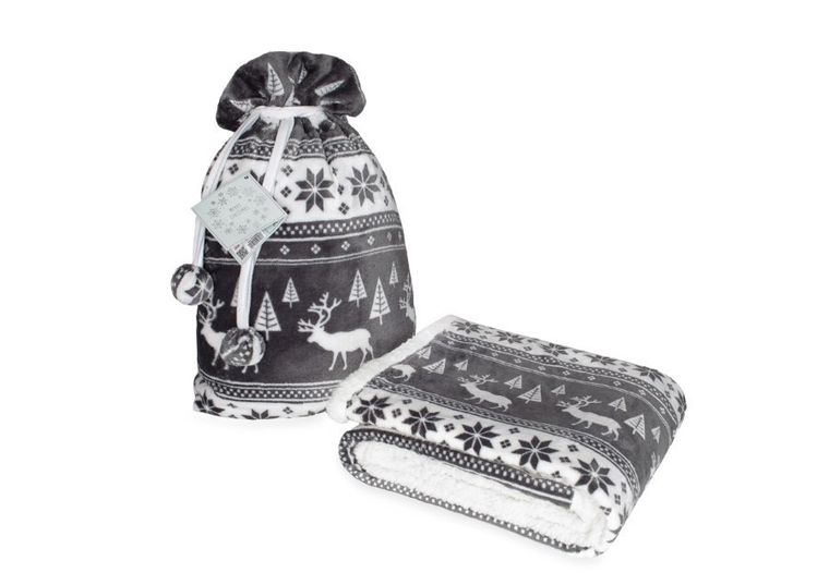 Faro, Saco, koc sherpa w worku, popielaty, 127-152 cm