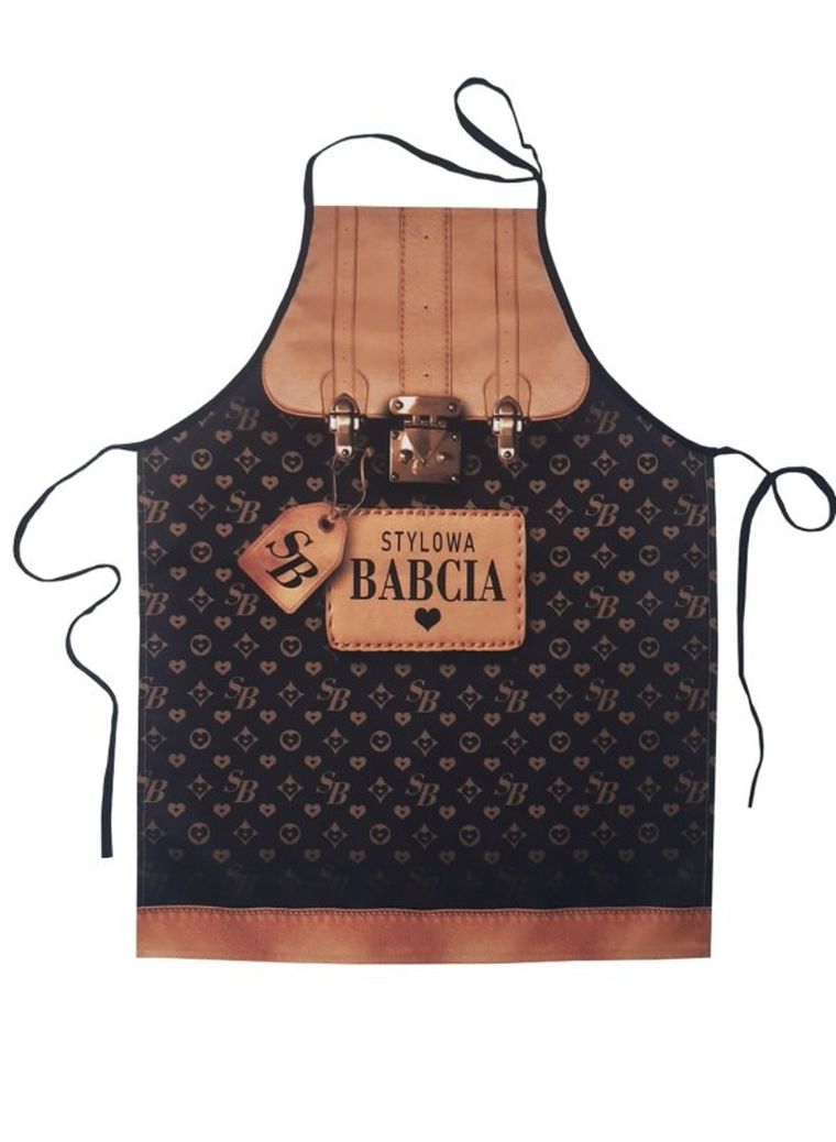 Fartuch, Dzień Babci, Stylowa Babcia, czarny