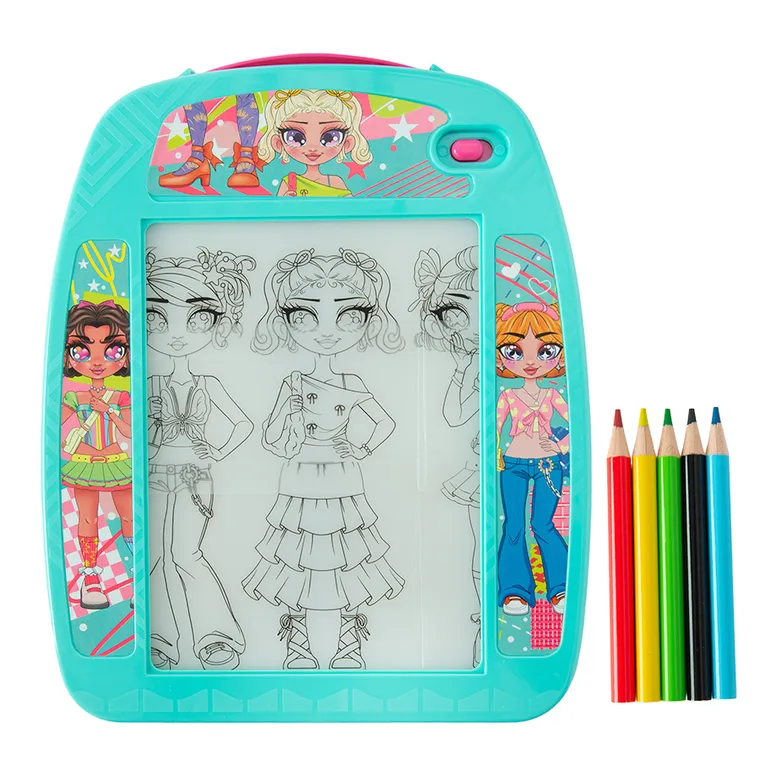 Fashionista, podświetlana tablica do rysowania, zestaw kreatywny