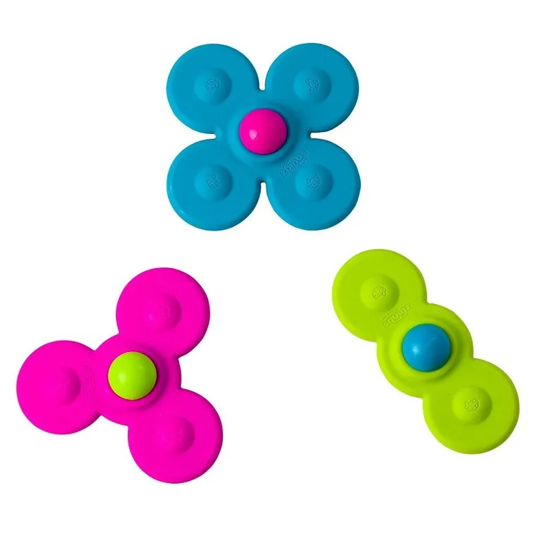 Fat Brain Toy Co, Wirujące Przyssawki, spiner, 3 szt.