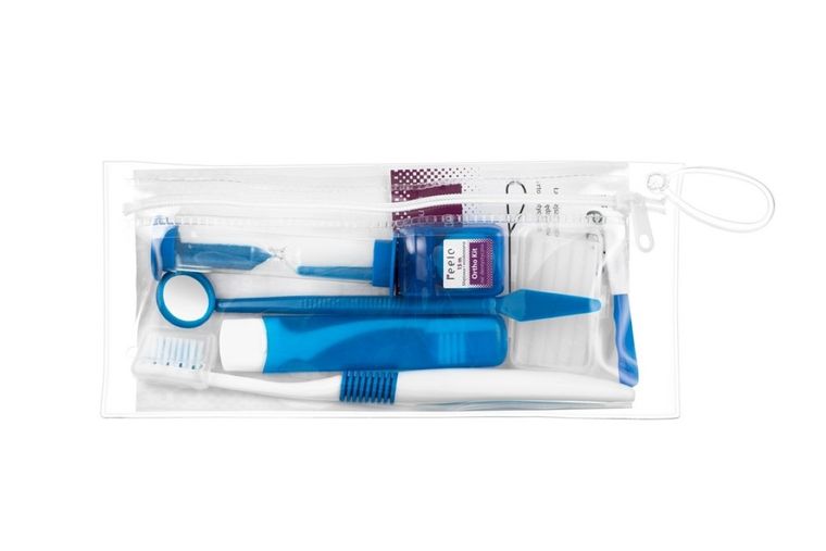 Feelo, Ortho, zestaw ortodontyczny w kosmetyczce, niebieski