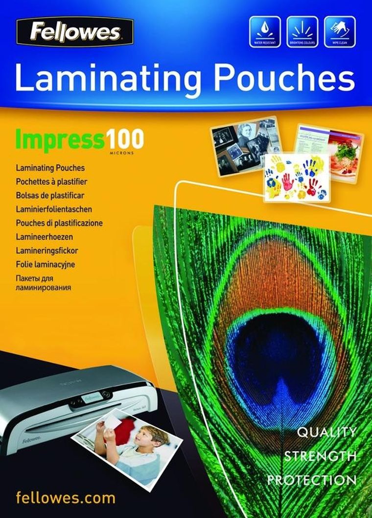 Fellowes, folia laminacyjna, A4, 100 Mic. 100 szt.