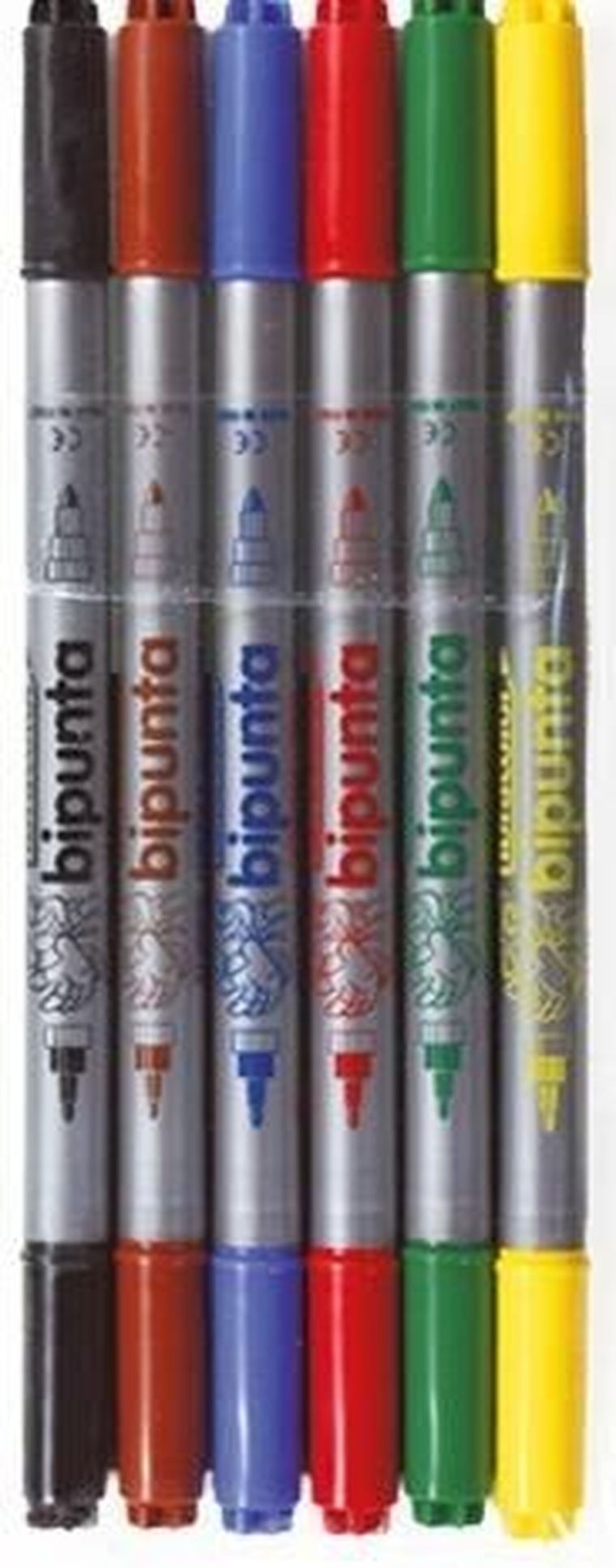 Fibracolor, Double Point, pisaki dwustronne, 6 kolorów