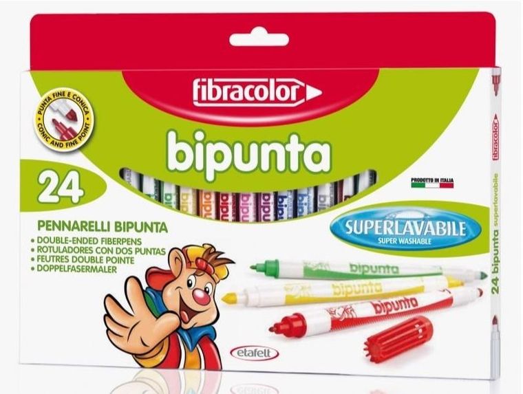 Fibracolor, pisaki dwustronne, 24 kolory