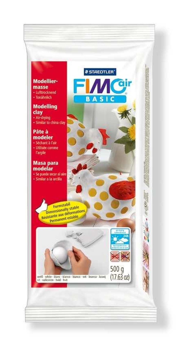 Fimo Air Basic, masa plastyczna, glinka, biała, 500 g
