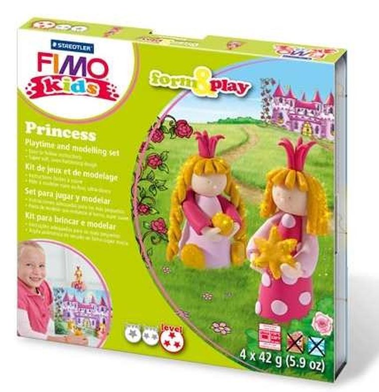 Fimo Kids, Form&Play, Księżniczki, masa plastyczna z akcesoriami