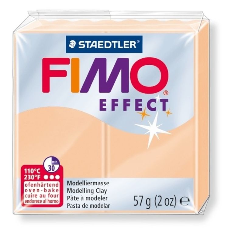 Fimo, masa plastyczna termoutwardzalna, Effect, brzoskwiniowy Pastelowy, 57g, kostka