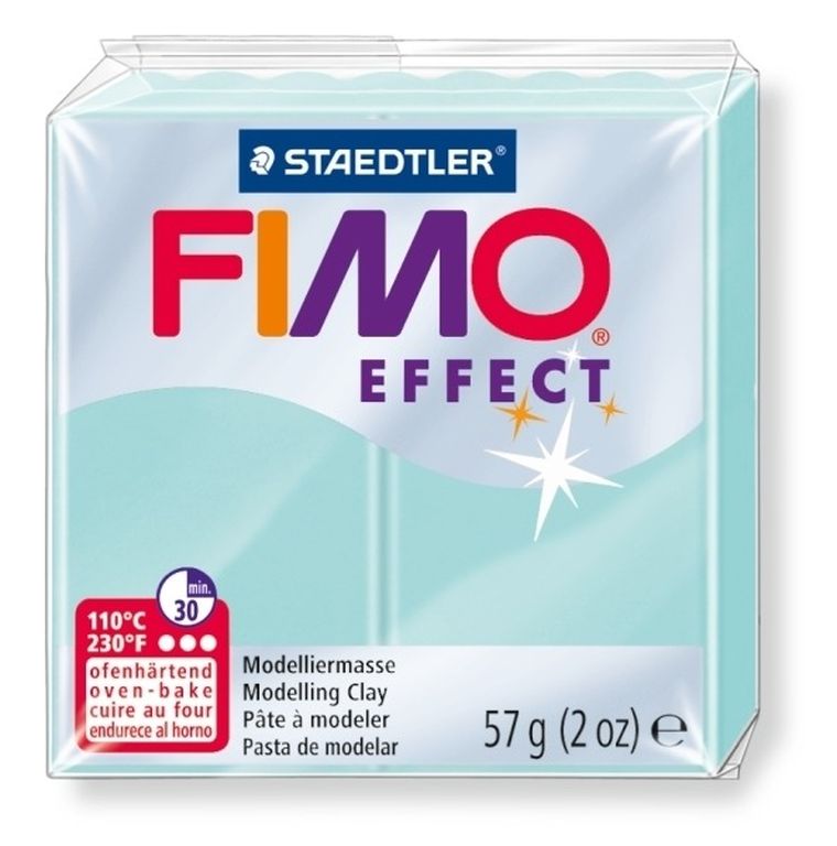 Fimo, masa plastyczna termoutwardzalna, Effect, miętowy Pastelowy, 57g, kostka