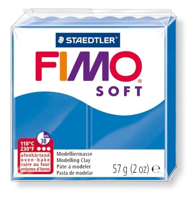 Fimo, masa plastyczna termoutwardzalna, Soft, morski, 57g, kostka