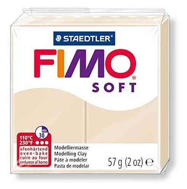 Fimo, masa termoutwardzalna, kostka soft, piaskowy, 57g