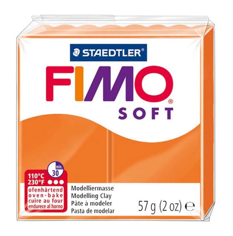 Fimo, masa termoutwardzalna, kostka soft, pomarańczowy, 57g