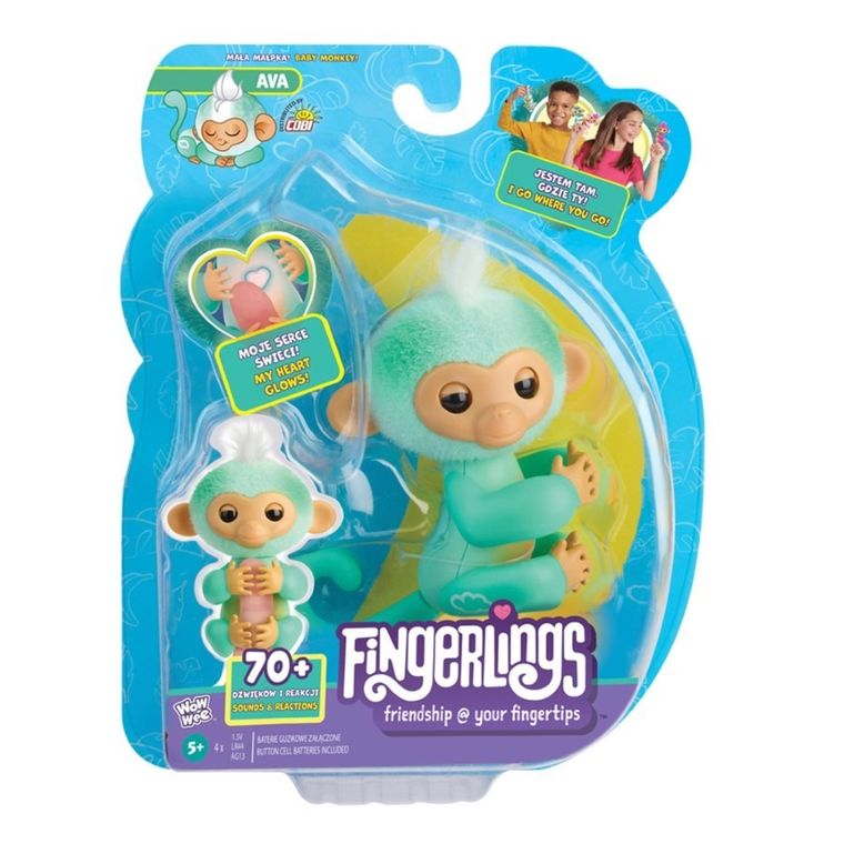 Fingerlings 2.0 Ava - interaktiivinen apina, vihreä Fingerlings 2.0 Ava - interaktiivinen apina, vihreä
