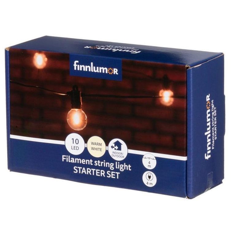 Finnlumor, girlanda LED z żarówkami filament, ciepłe światło, 4m