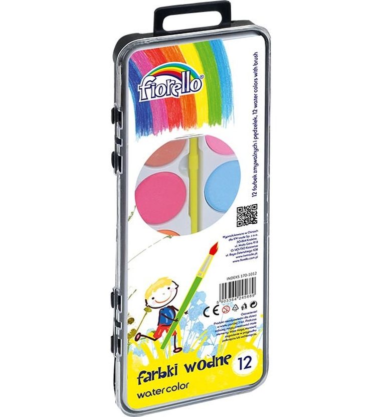 Fiorello, farby wodne, 12 kolorów