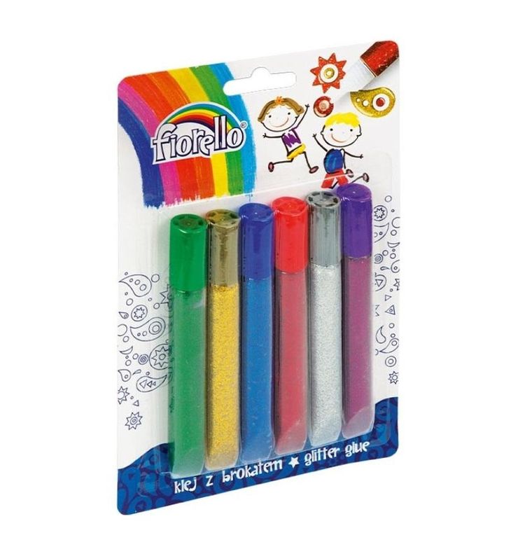 Fiorello, klej brokatowy, 6 kolorów