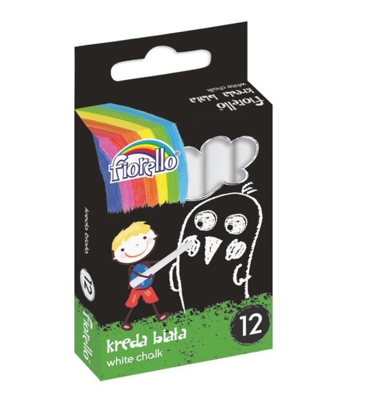 Fiorello, kreda szkolna, biała, 12 szt.