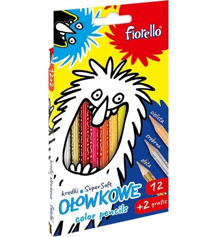 Fiorello, kredki Super Soft, 14 kolorów