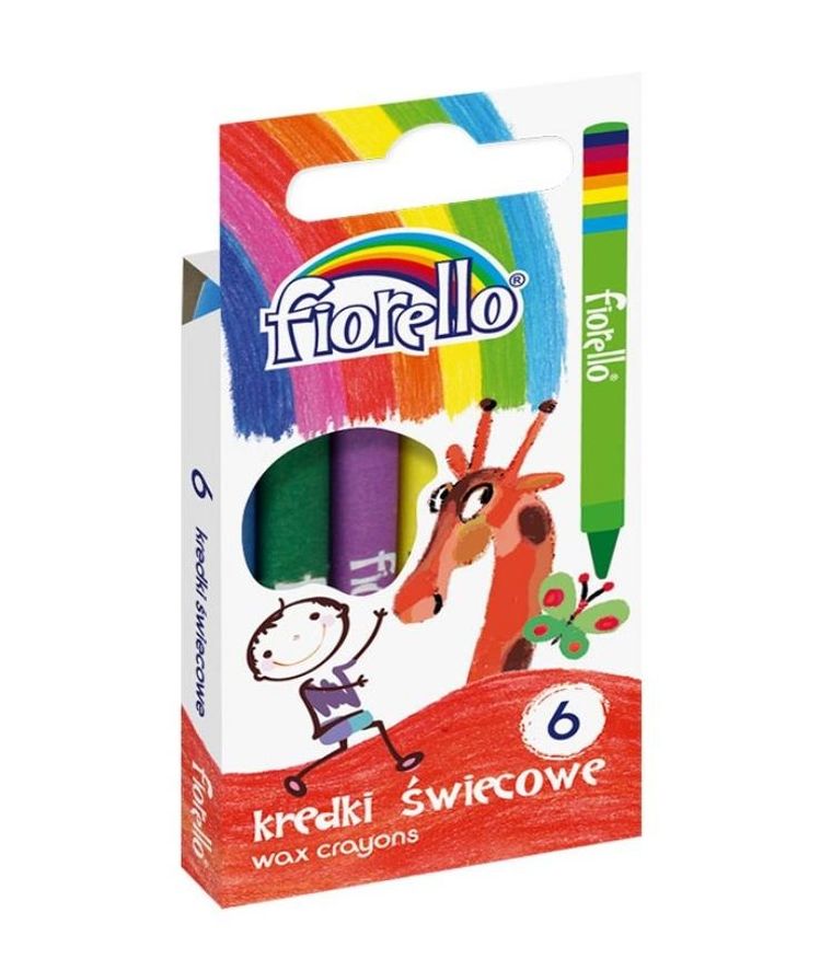 Fiorello, kredki świecowe, 6 kolorów
