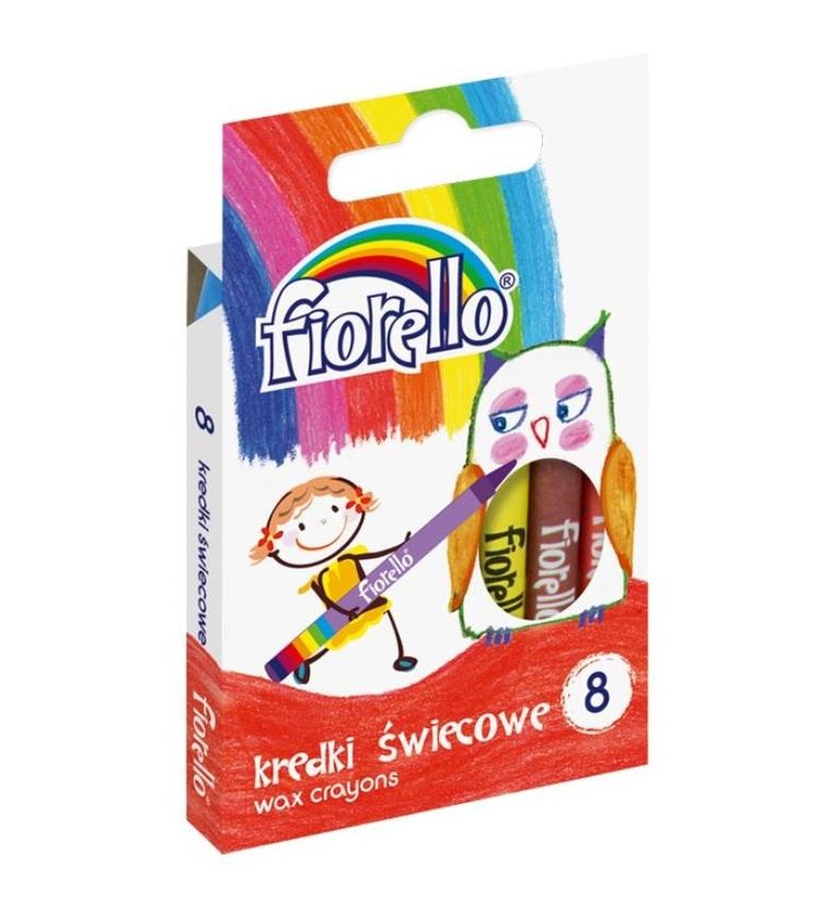 Fiorello, kredki świecowe, 8 kolorów