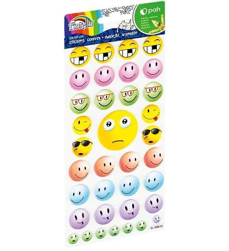 Fiorello, naklejki wypukłe, buźki, oczy