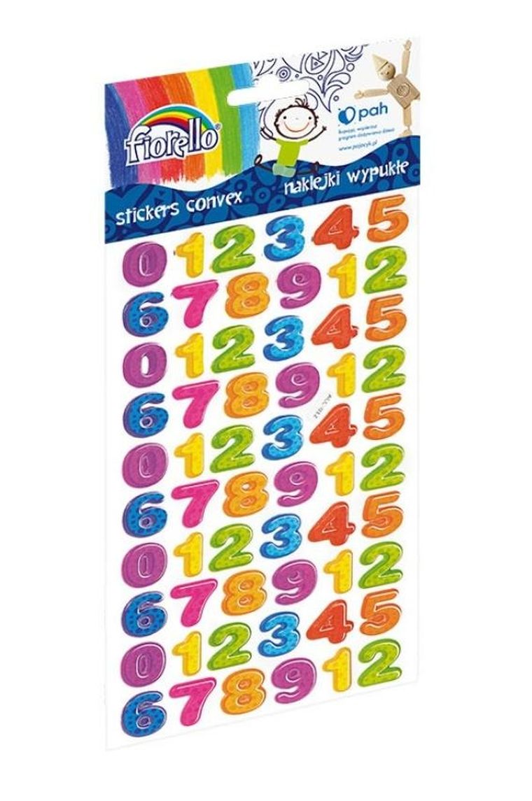 Fiorello, naklejki wypukłe, cyferki