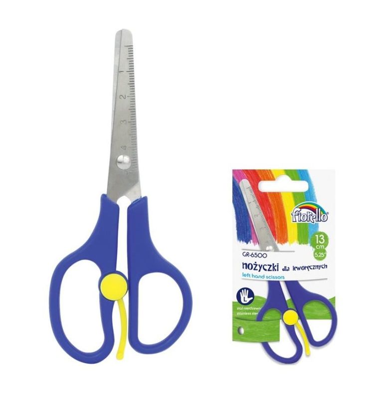 Fiorello, nożyczki dla leworęcznych, z linijką