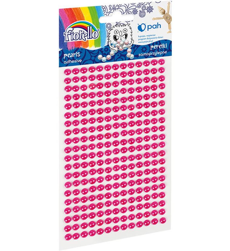 Fiorello, perełki samoprzylepne, różowe
