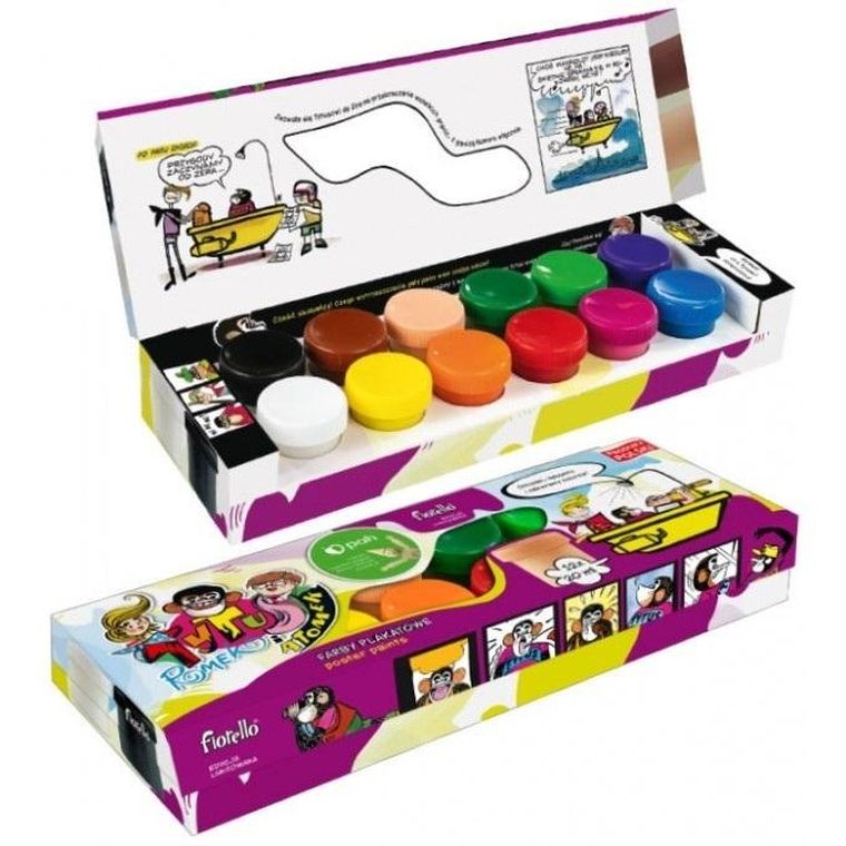 Fiorello, Tytus, Romek i A'Tomek, farby plakatowe, 20 ml, 12 kolorów