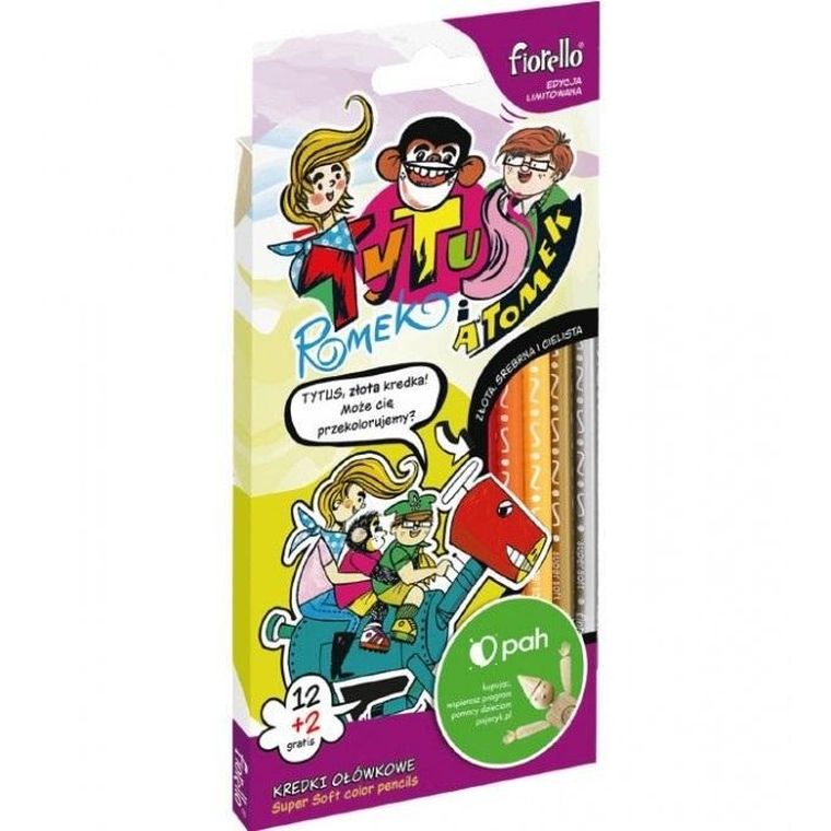 Fiorello, Tytus, Romek i A'Tomek, kredki ołówkowe, 14 kolorów