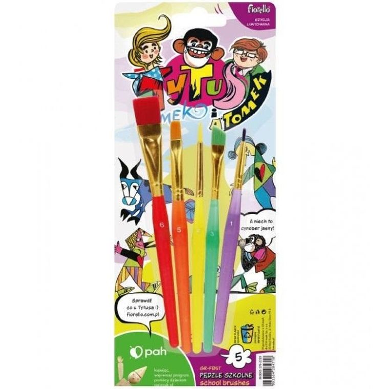 Fiorello, Tytus, Romek i A'Tomek, pędzle GR-FB, 5 szt.