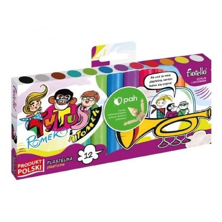 Fiorello, Tytus, Romek i A'Tomek, plastelina, 12 kolorów