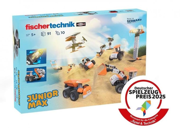 Fischertechnik, Junior Max, klocki konstrukcyjne, 91 elementów