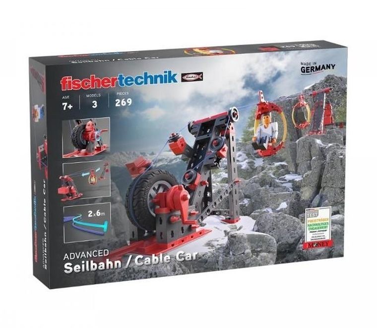 Fischertechnik, Kolejka linowa, klocki konstrukcyjne, 269 elementów