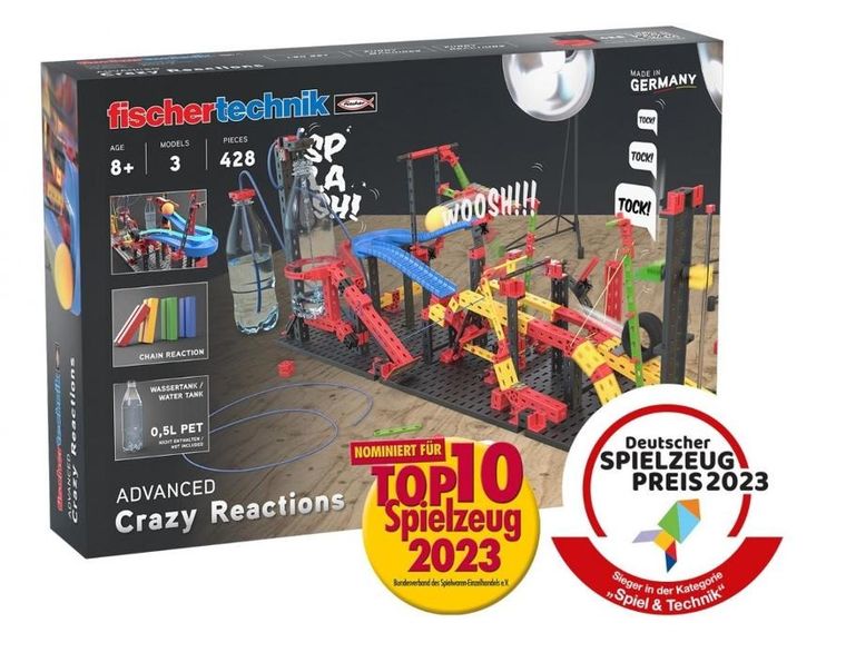 Fischertechnik, Szalone reakcje, klocki konstrukcyjne, 428 elementów