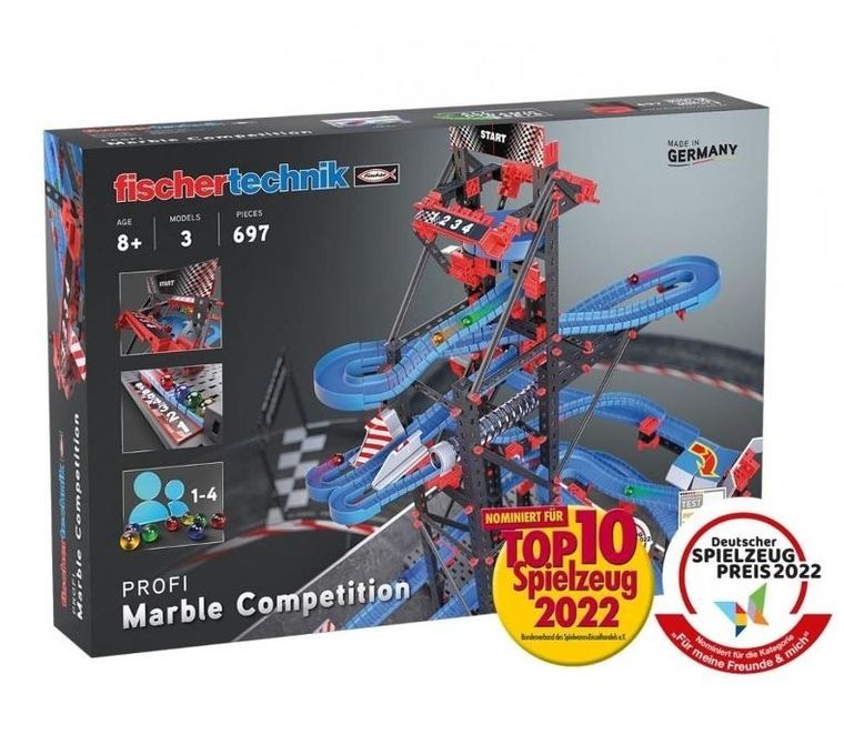 Fischertechnik, tor kulkowy do rozgrywania zawodów, klocki konstrukcyjne, 697 elementów