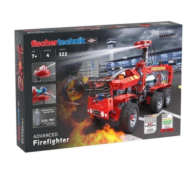 Fischertechnik, Wóz strażacki, klocki konstrukcyjne, 322 elementy