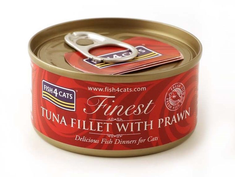 Fish4Cats, Finest Filet, karma mokra dla kota, tuńczyk z krewetkami, 70g