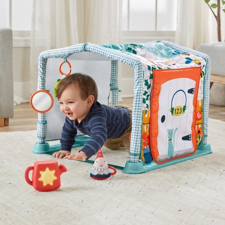 Fisher-Price, Domek Odkrywcy, mata edukacyjna 3w1 z dźwiękami