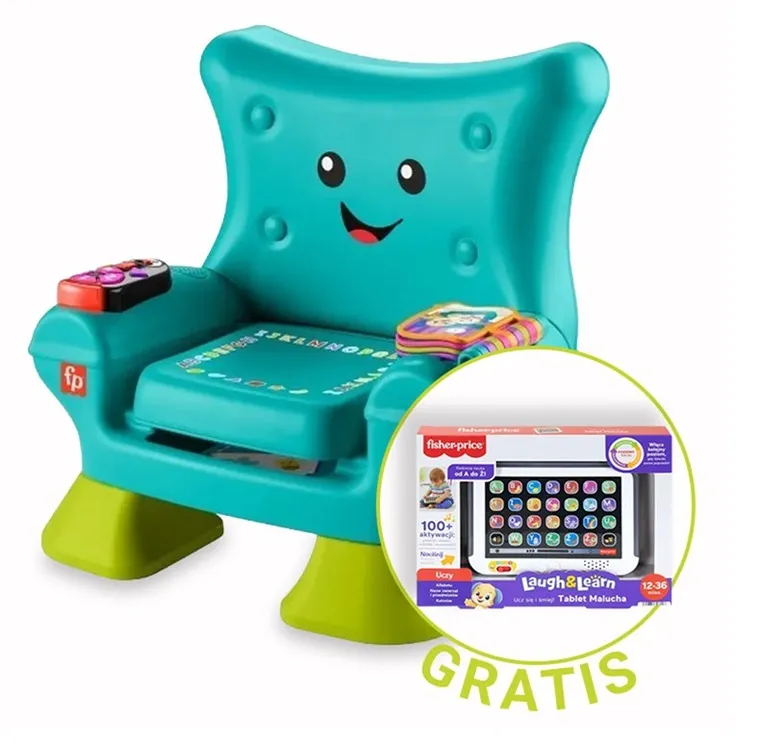 Fisher-Price, Edukacyjny Fotelik Malucha + Tablet malucha gratis, zestaw promocyjny
