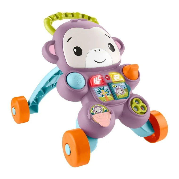 Fisher-Price, Fioletowa Małpka Chodzik, pchacz interaktywny