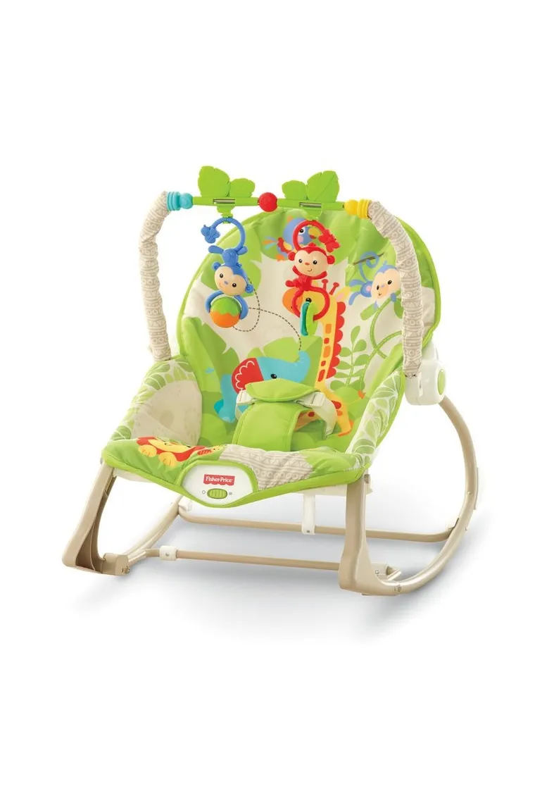 Fisher-Price, fotelik bujaczek do 18 kg, Przyjaciele z lasu tropikalnego