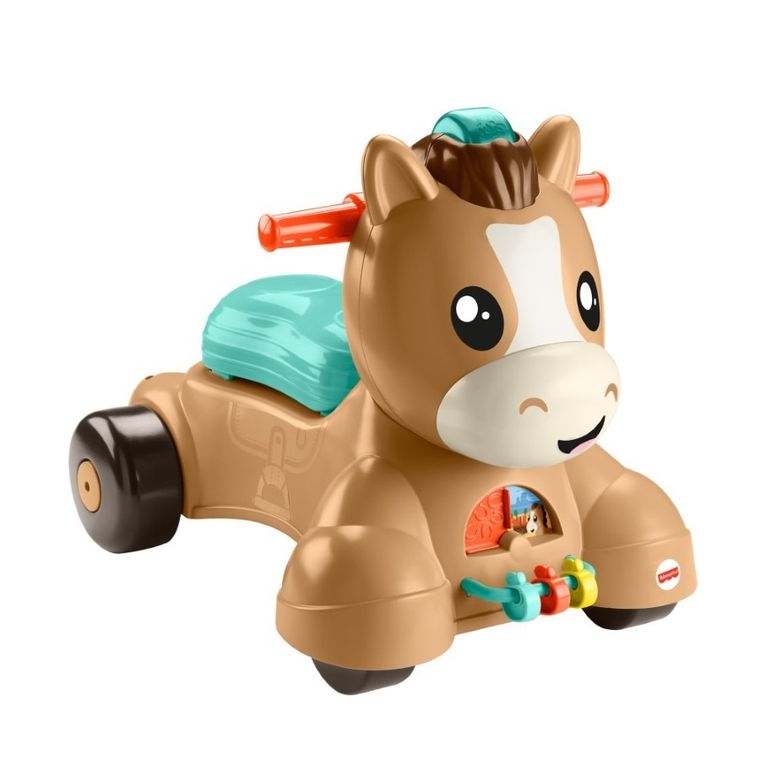 Fisher-Price, Spacerowy kucyk Pchacz-Jeździk, zabawka 3w1
