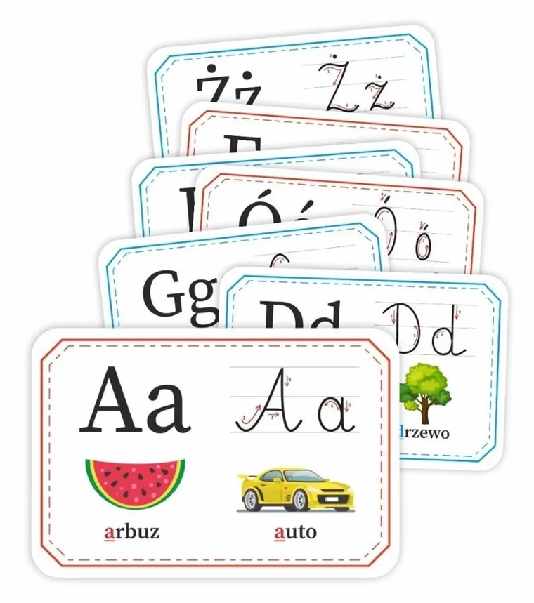 Fiszki. Alfabet. 32 karty